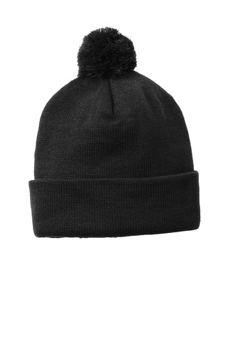 Solid Pom Pom Beanie - The Collegiate Lineup
