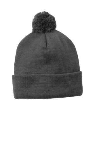 Solid Pom Pom Beanie - The Collegiate Lineup