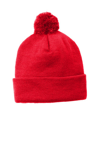 Solid Pom Pom Beanie - The Collegiate Lineup