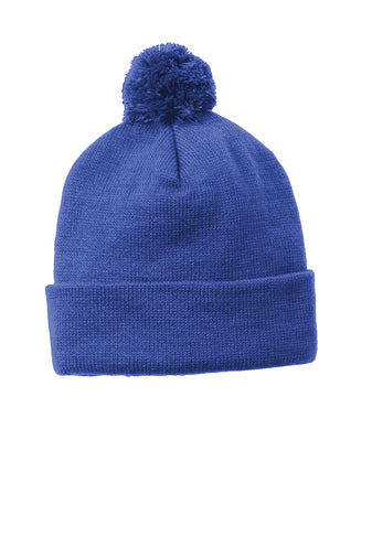 Solid Pom Pom Beanie - The Collegiate Lineup