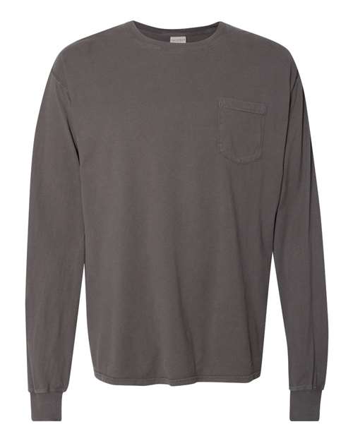 Garment Dyed Long Sleeve T-Shirt With a Pocket