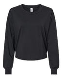 Women's Cotton Jersey Long Sleeve Crop Tee