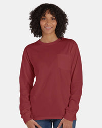 Garment Dyed Long Sleeve T-Shirt With a Pocket