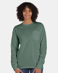 Garment Dyed Long Sleeve T-Shirt With a Pocket