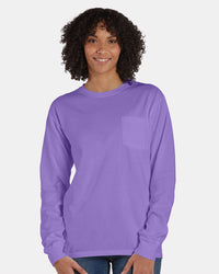 Garment Dyed Long Sleeve T-Shirt With a Pocket
