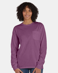 Garment Dyed Long Sleeve T-Shirt With a Pocket