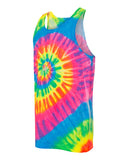Dyenomite - Unisex Multi-Color Spiral Tie-Dyed Tank Top