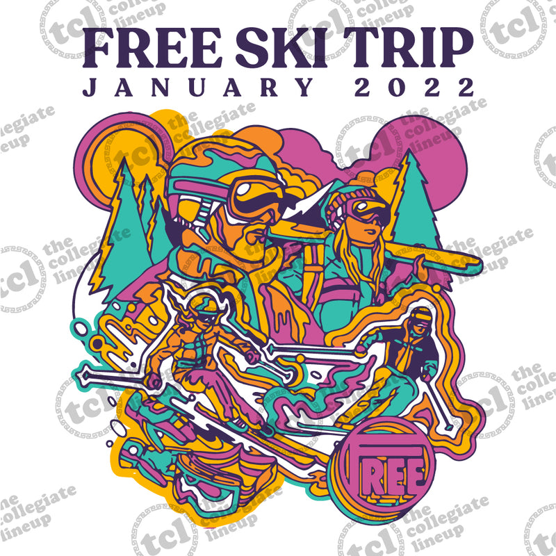 Free Ski Trip January 2022 Tee