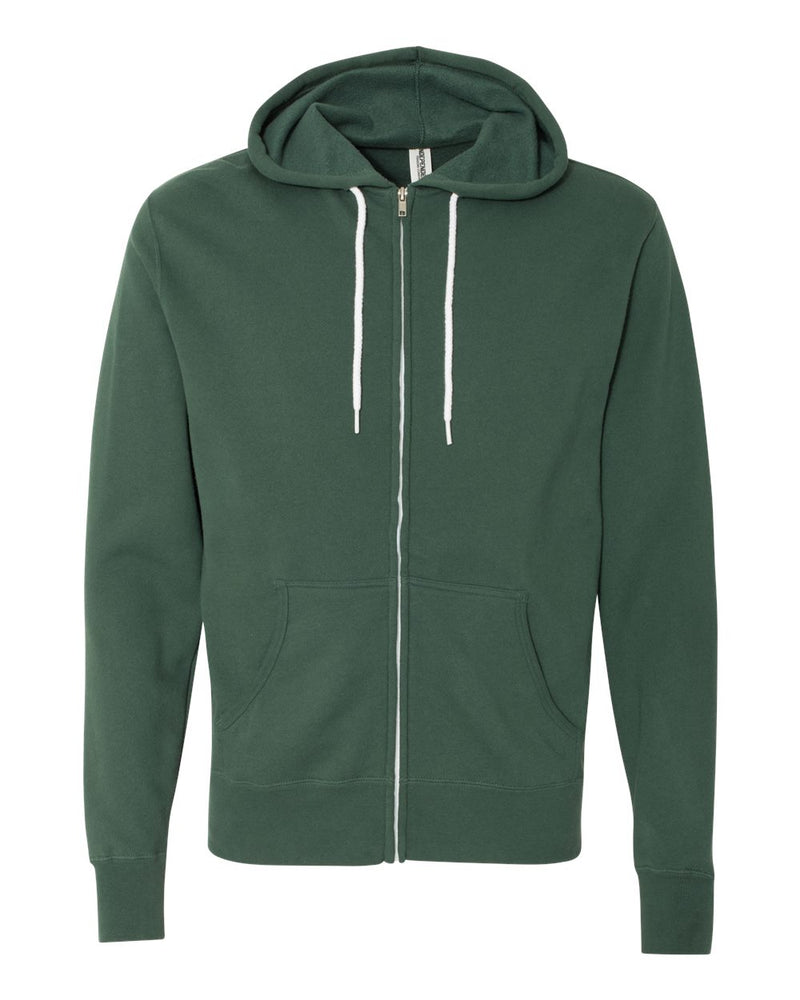 Lightweight Full-Zip Hooded Sweatshirt