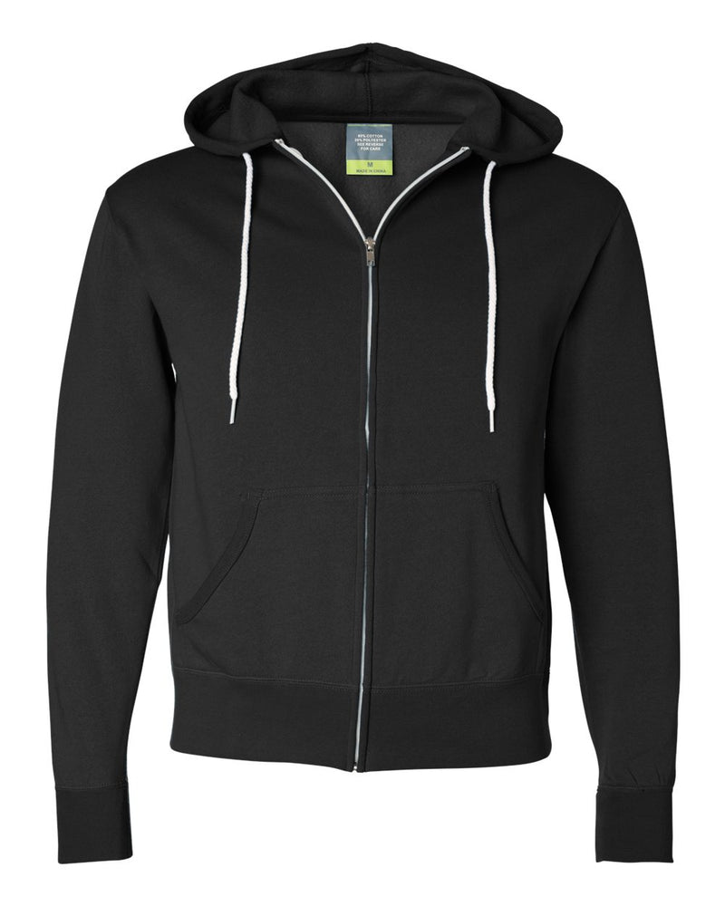 Lightweight Full-Zip Hooded Sweatshirt
