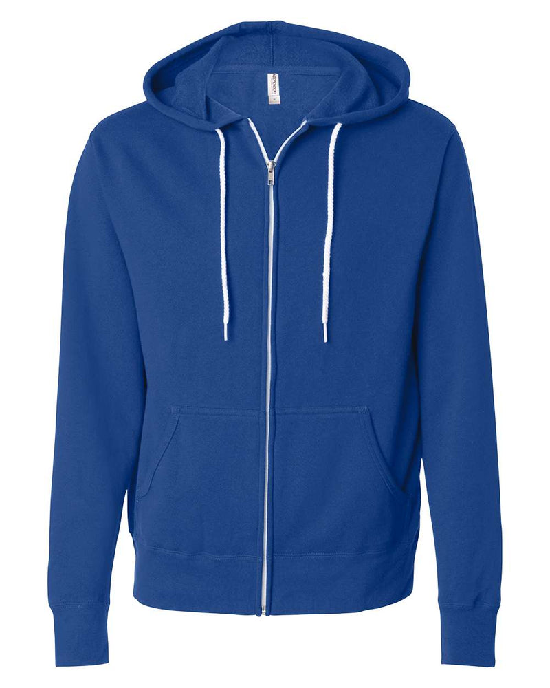 Lightweight Full-Zip Hooded Sweatshirt