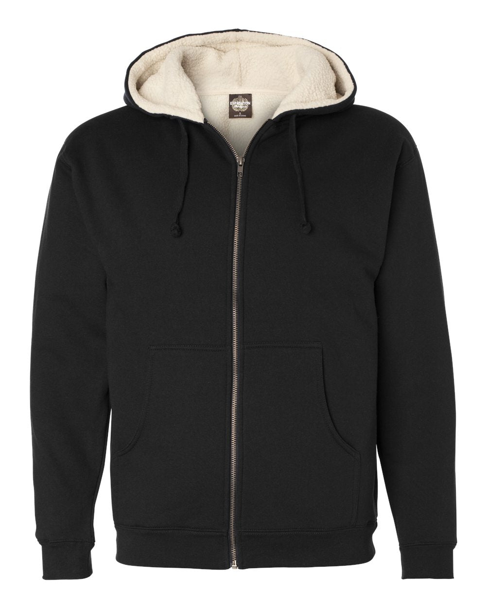 Independent Trading Co. - Sherpa-Lined Full-Zip Hooded Sweatshirt