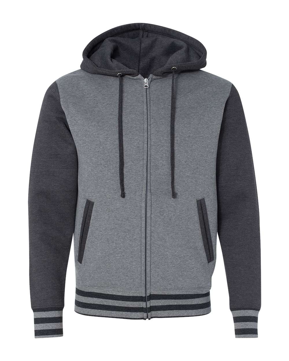 Independent Trading Co. - Heavyweight Varsity Full-Zip Hooded Sweatshirt