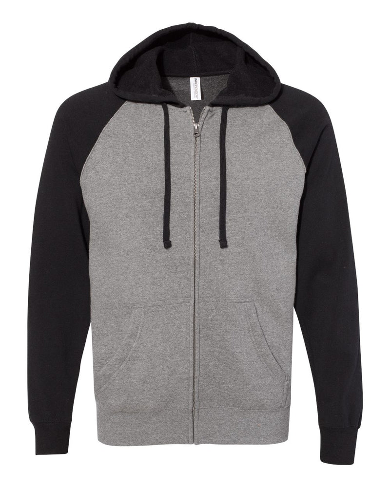 Independent Trading Co. - Special Blend Raglan Full-Zip Hooded Sweatshirt