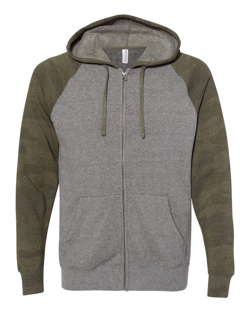 Independent Trading Co. - Special Blend Raglan Full-Zip Hooded Sweatshirt
