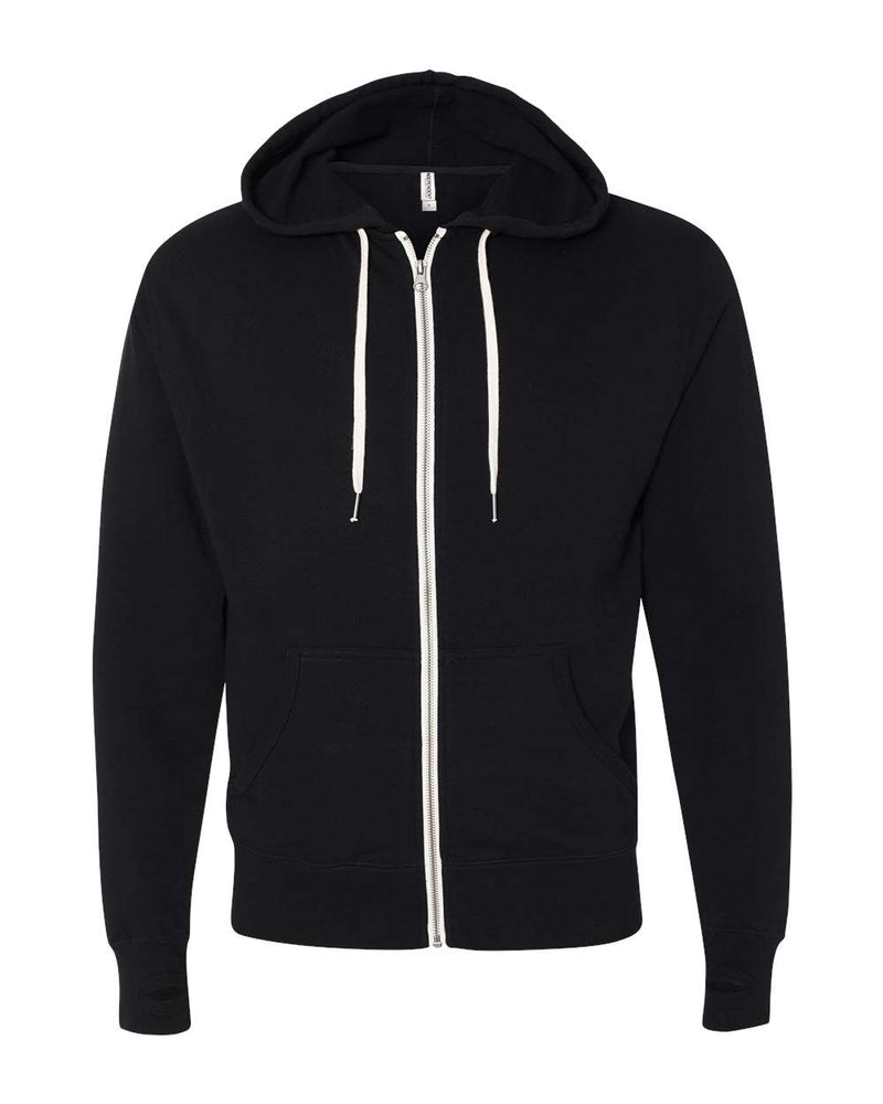 Independent Trading Co. - Heathered French Terry Full-Zip Hooded Sweatshirt