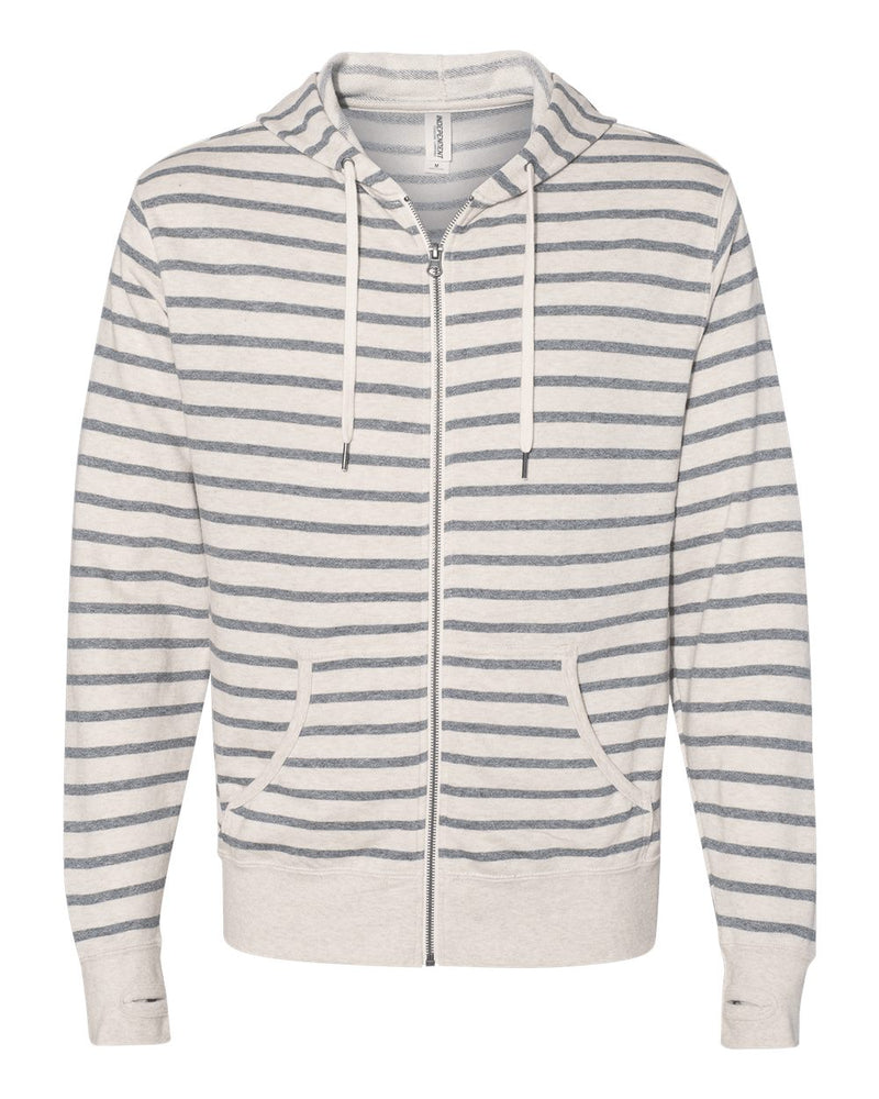 Independent Trading Co. - Heathered French Terry Full-Zip Hooded Sweatshirt