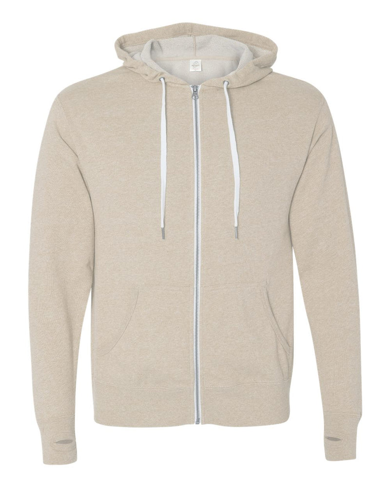 Independent Trading Co. - Heathered French Terry Full-Zip Hooded Sweatshirt