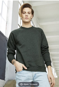 Unisex Sponge Fleece Raglan Crewneck Sweatshirt