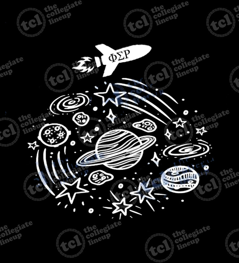 Phi Sigma Rho Space Rocket Graphic Tee