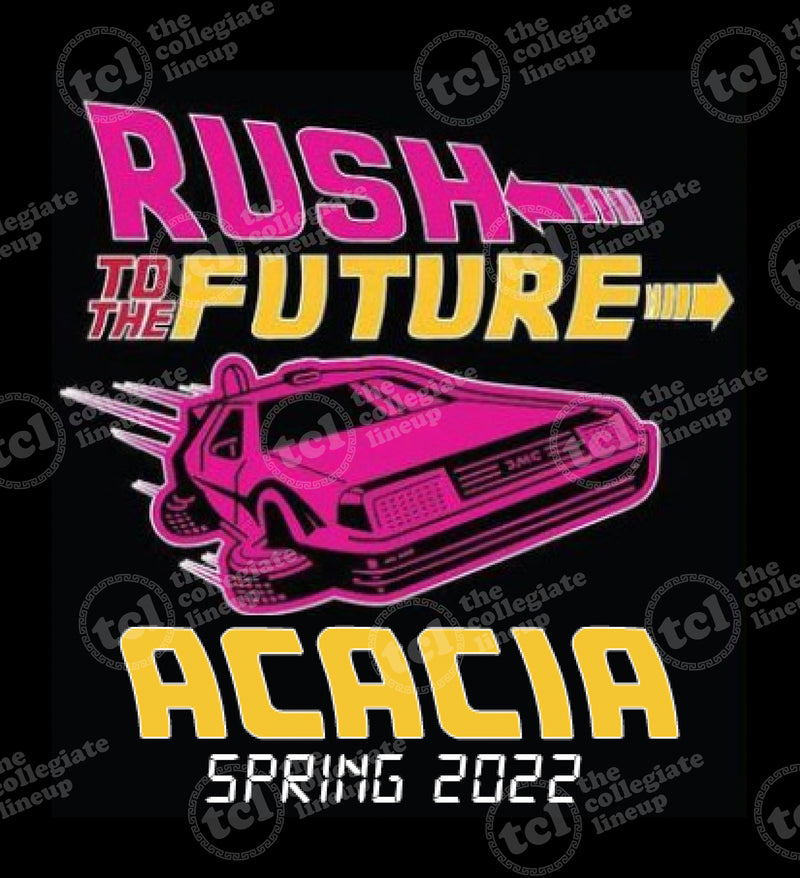 Acacia Fraternity Rush To The Future Spring 2022 Tee
