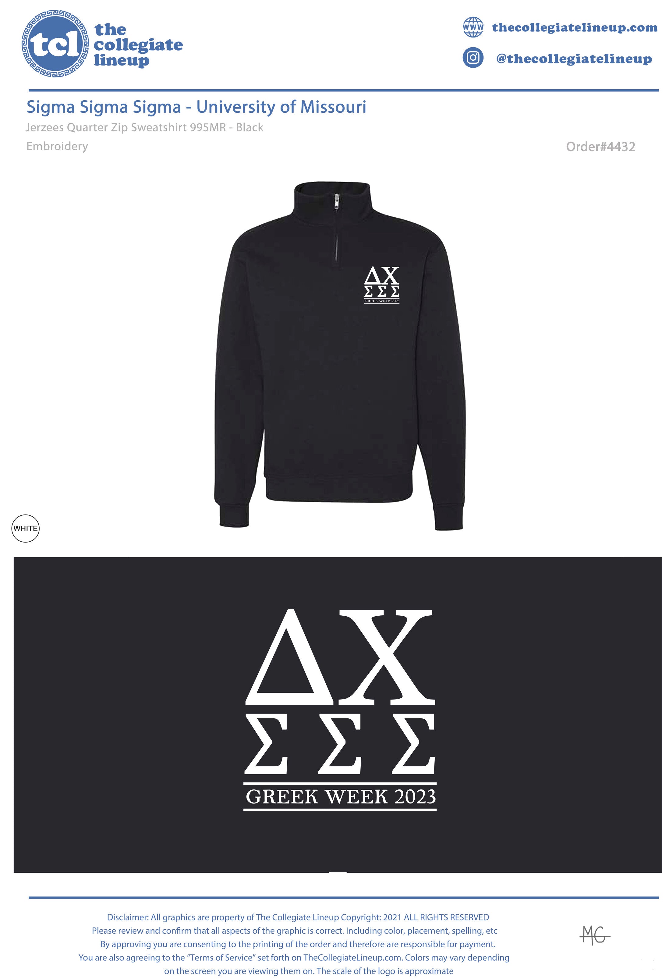Sigma Sigma Sigma University of Missouri #4432 - The Collegiate Lineup